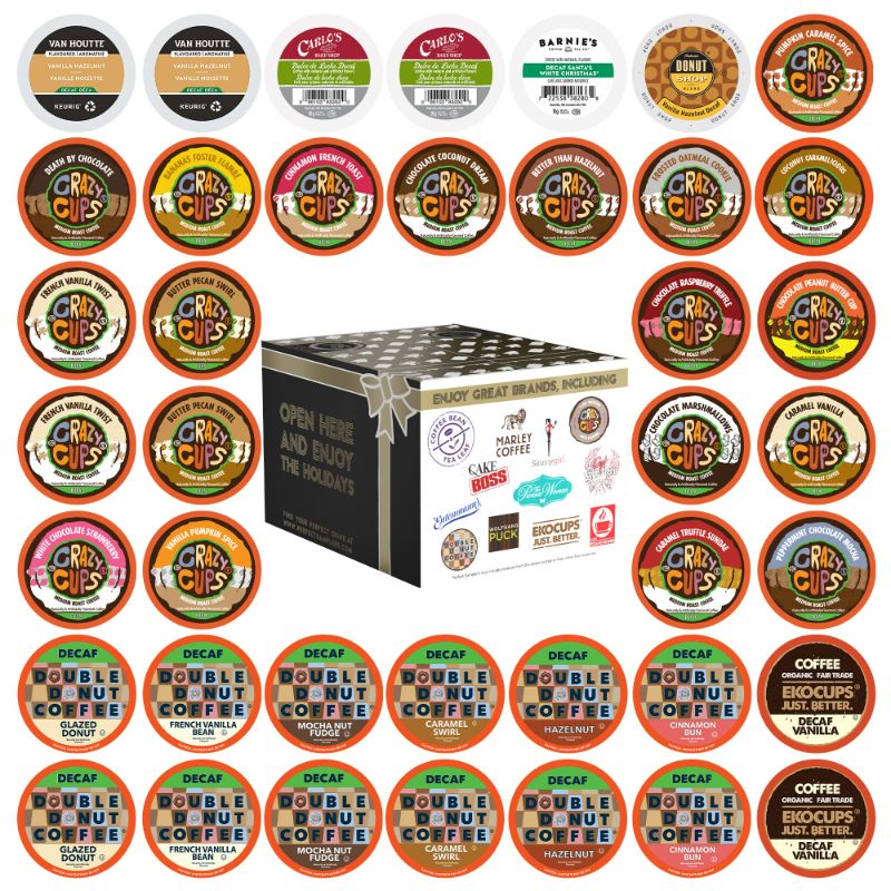Photo 1 of Flavored Decaf Coffee Pods Variety Pack, Great Mix of Decaffeinated Coffee Pods Compatible with all Keurig K Cups Brewers, 40 Count Bulk Coffee Pods Pack BEST BY DEC 2022