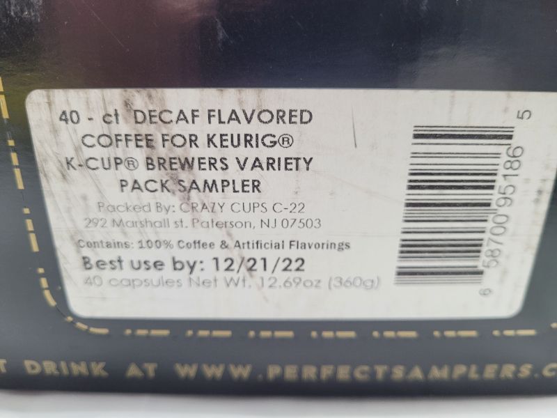 Photo 2 of Flavored Decaf Coffee Pods Variety Pack, Great Mix of Decaffeinated Coffee Pods Compatible with all Keurig K Cups Brewers, 40 Count Bulk Coffee Pods Pack BEST BY DEC 2022