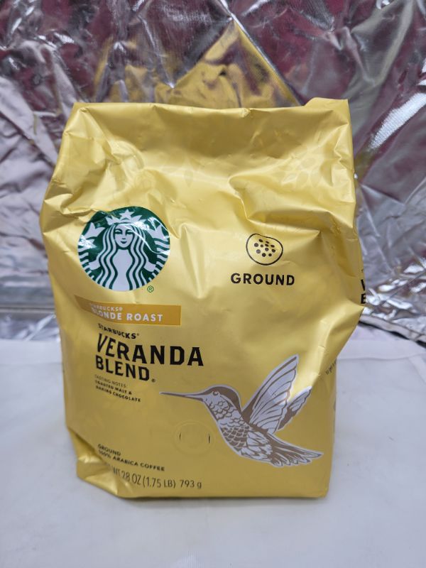 Photo 2 of Starbucks Blonde Roast Ground Coffee — Veranda Blend — 1 bag (28 oz.) Veranda Blend 28oz (Pack of 1) Standard Packaging BEST BY SEPT 2022


