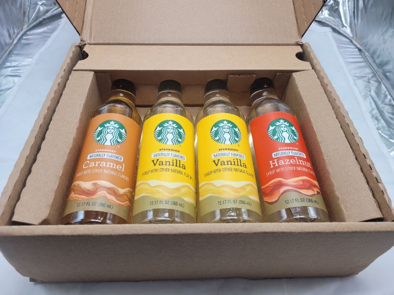 Photo 2 of Starbucks Variety Syrup 4pk, Variety Pack BEST BEFORE AUG 2022