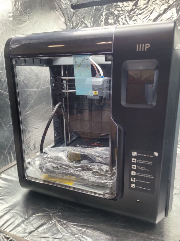 Photo 2 of MONOPRICE mp vector 3d printer fully enclosed auto level easy wifi touch screen 4gb on-board memory