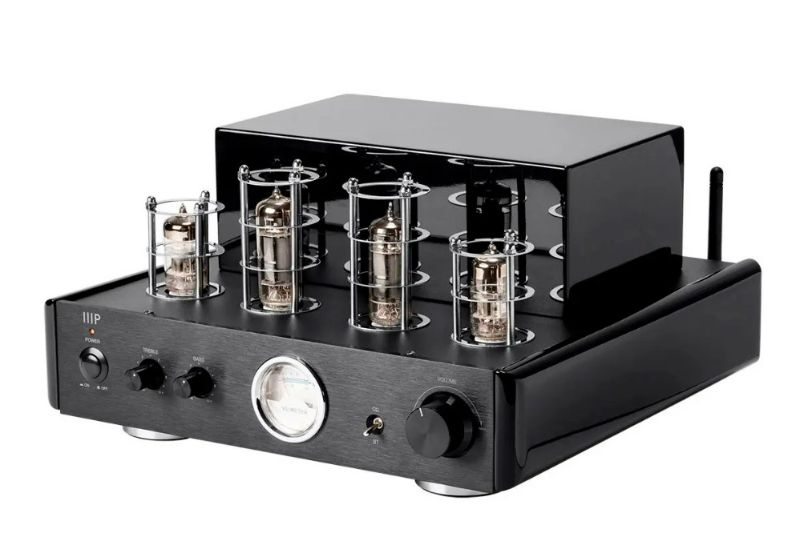 Photo 1 of Monoprice 50-Watt Stereo Hybrid Tube Amplifier with Bluetooth, Line Output, and Qualcomm aptX Audio