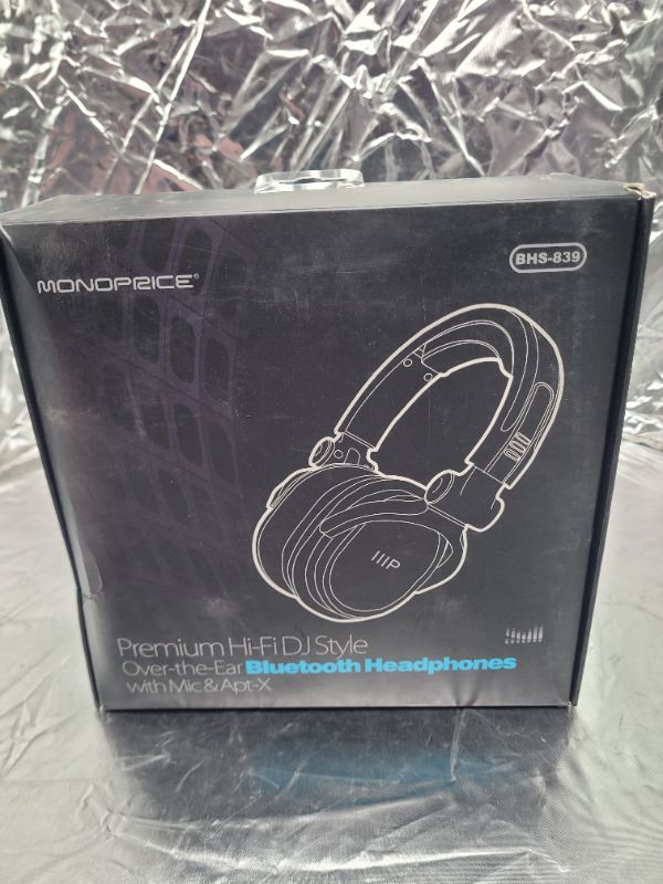 Photo 3 of Monoprice Premium Hi-Fi DJ Style Over-the-Ear Pro Bluetooth Headphones With Mic And Qualcomm aptX Support (8323 With Bluetooth)