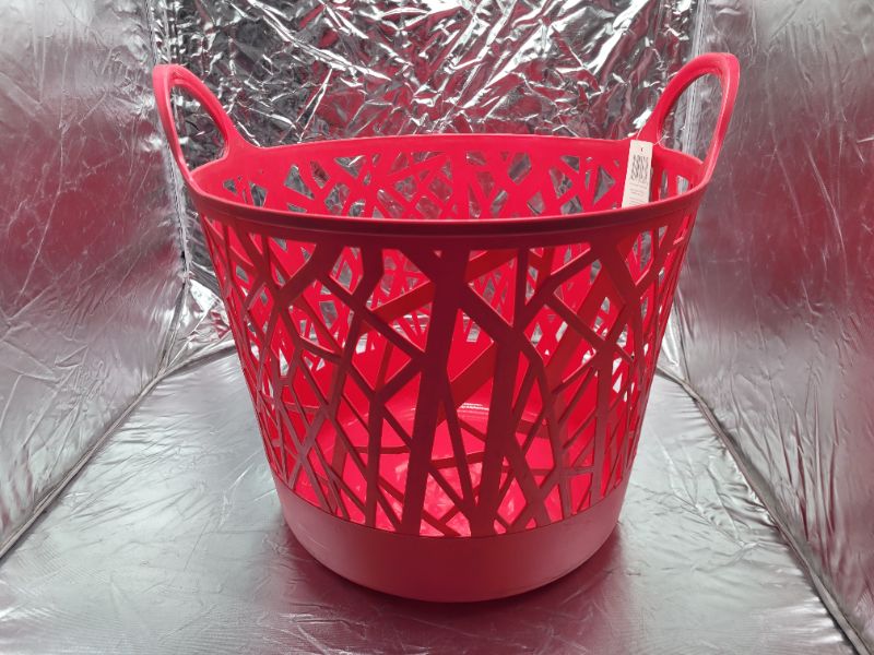 Photo 2 of RED (1 COUNT) Laundry Hamper 25 Liter,Durable Hamper,for Dirty Cloths Storage in Bathroom or Bedroom Apartment,Dorms 