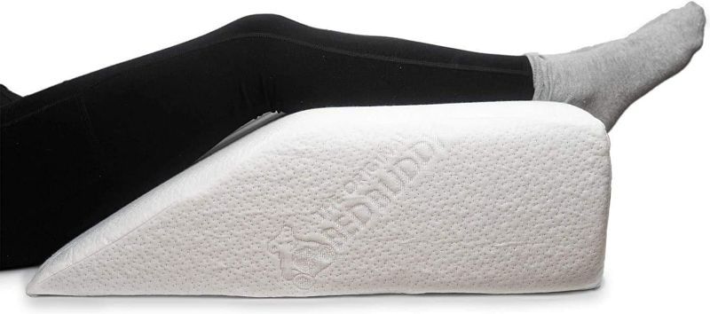 Photo 1 of Bed Buddy Leg Pillow Foam Wedge, 7.5 Inch - Leg Elevation Pillow With Memory Foam Top - Leg Pillow For Lower Back Pain and Sciatica Pillow For Sleeping