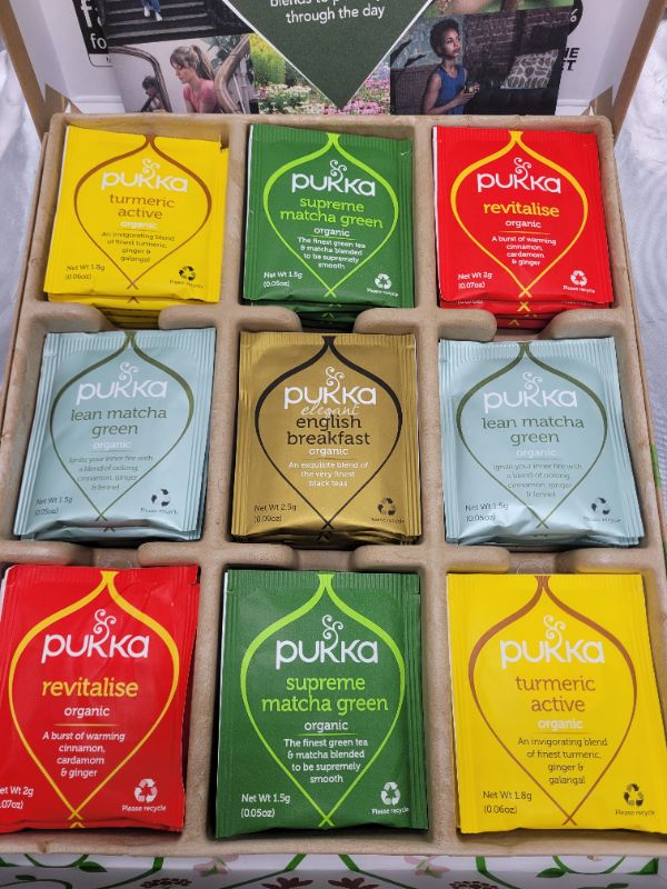 Photo 2 of Pukka Organic Tea Bags Gift Set, Active Selection Box Herbal Tea, Perfect as a Gift, (Pack of 1) 45 Tea Bags BEST BY APRIL 2023