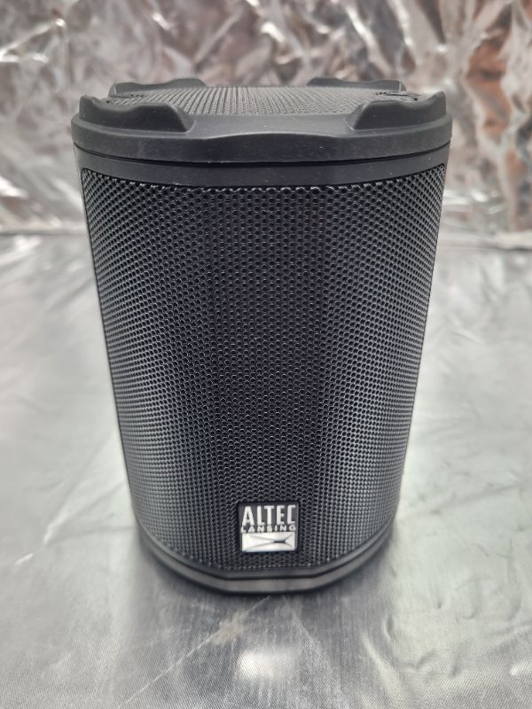 Photo 2 of Altec Lansing HydraMotion Wireless Bluetooth Speaker with 360 Degree Sound, Portable IP67 Waterproof for Outdoors, Shockproof, Snowproof, Everything Proof, 12 Hour Playtime (Black)