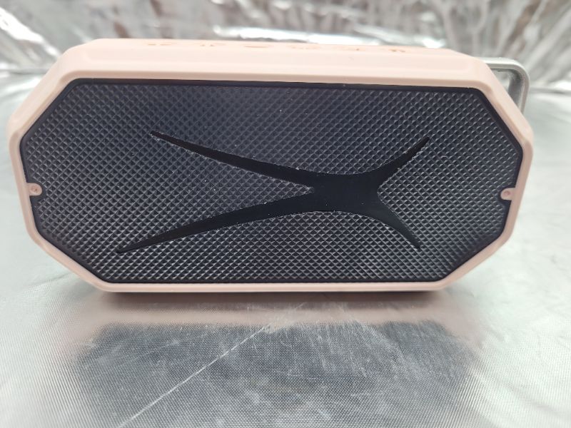 Photo 3 of Altec Lansing HydraMini Wireless Bluetooth Speaker, IP67 Waterproof USB C Rechargeable Battery with 6 Hours Playtime, Compact, Shockproof, Snowproof, Everything Proof (Petal Pink)