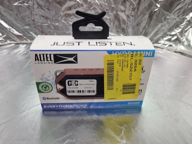 Photo 4 of Altec Lansing HydraMini Wireless Bluetooth Speaker, IP67 Waterproof USB C Rechargeable Battery with 6 Hours Playtime, Compact, Shockproof, Snowproof, Everything Proof (Petal Pink)