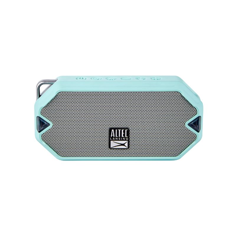 Photo 1 of Altec Lansing HydraMini Wireless Bluetooth Speaker, IP67 Waterproof USB C Rechargeable Battery with 6 Hours Playtime, Compact, Shockproof, Snowproof, Everything Proof (Mint Green)