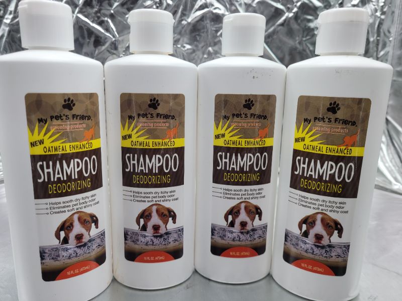 Photo 2 of My Pet's Friend (4 Pack) Oatmeal Enhanced Deodorizing Shampoo, 16-oz. Bottles