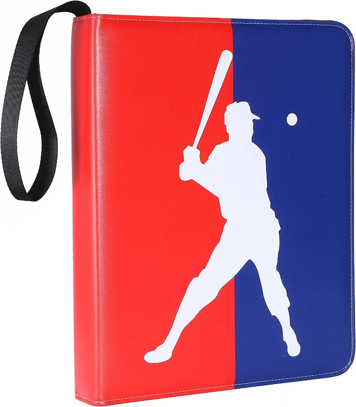 Photo 1 of DACCKIT Baseball Card Binder with Sleeves - 720 Card Protectors Holder Book for Baseball Cards, 40 Pcs 9-Pocket Pages, Card Collector Album with Zipper Storage Display Case