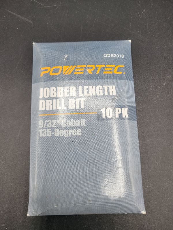 Photo 2 of POWERTEC QDB2018 9/32" Cobalt Drill Bit, 10 Pack, M35 Cobalt Drill Bit Set for Metal, Stainless Steel & Cast Iron