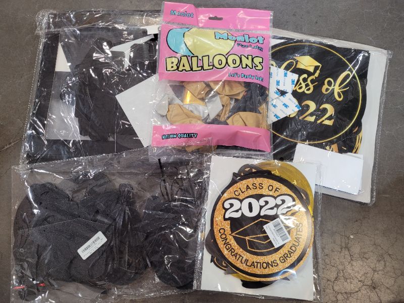 Photo 4 of Assorted Graduation (2022) Decorations Bundle: Table Centerpiece Decorations -5-Pack Double Sided Cardstock and Tissue Paper Honeycomb Graduation Decorations, 2022 Graduation Balloon Boxes Decorations, 4 pieces Black Graduation Party Balloons Boxes, We Ar