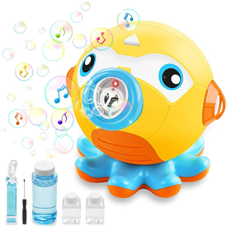 Photo 1 of Outerman Octopus Auto Bubble Maker with Music and Light, 3000+ Bubbles/Min Bubble Machine for Indoor Outdoor Parties, Bubble Blower with 160ml