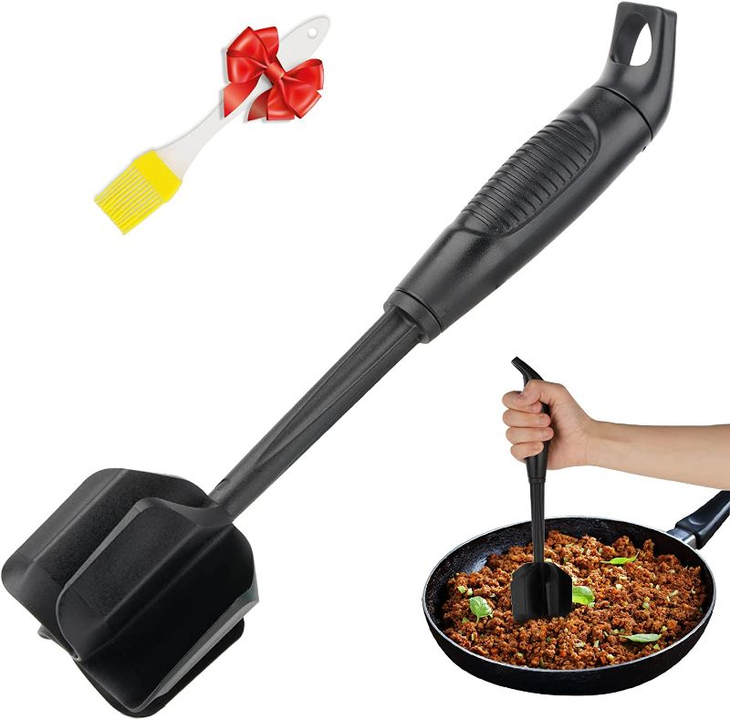 Photo 1 of HEKREE Meat Smasher Chopper, Heat Resistant Beef Masher Meat Chopper, Versatile Nylon Non-Stick Meat Smasher with 5-Blade Head for Hamburger Beef, Kitchen Gadgets and Dishwasher Safe