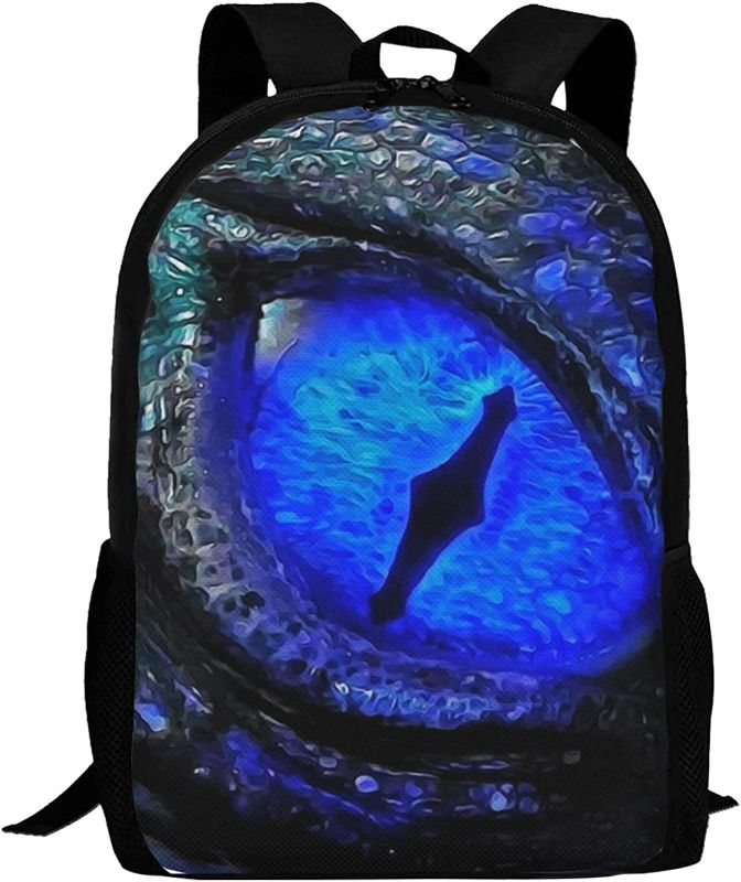 Photo 1 of FREE LION Kids Dragon Backpack for Boys Girls Cool Blue Dragon Eye Bookbags Elementary Middle High School Bag Large Capacity 17 inch Big Student Backpack for School and Travel