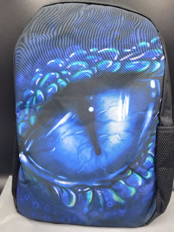 Photo 2 of FREE LION Kids Dragon Backpack for Boys Girls Cool Blue Dragon Eye Bookbags Elementary Middle High School Bag Large Capacity 17 inch Big Student Backpack for School and Travel