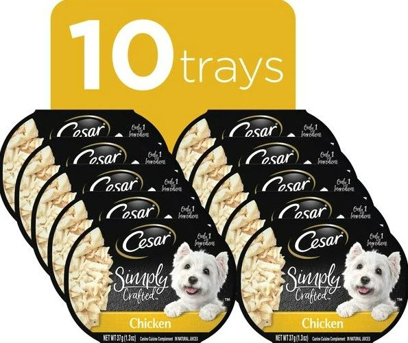 Photo 1 of Cesar Simply Crafted Chicken Limited-Ingredient Wet Dog Food Topper