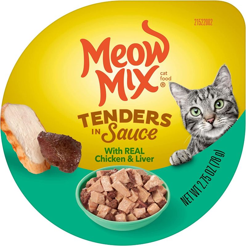 Photo 1 of Meow Mix Cat Food, Market Select Real Chicken & Liver, 2.75 oz