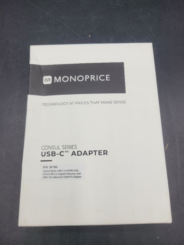 Photo 3 of Monoprice USB Type-C to 4K HDMI Single Link DVI Adapter - Black with VGA Passive Port - Select Series