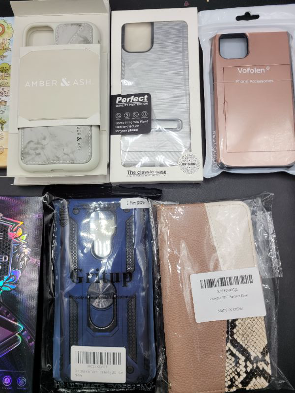 Photo 3 of Assorted Premium Cell Phone Cases Bundle and Screen Protectors, Various Styles and Designs