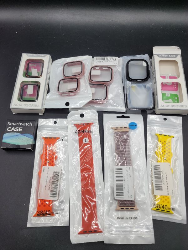 Photo 1 of Assorted Smartwatch cases and protectors and Apple Watch replacement bands, Various Styles and Designs