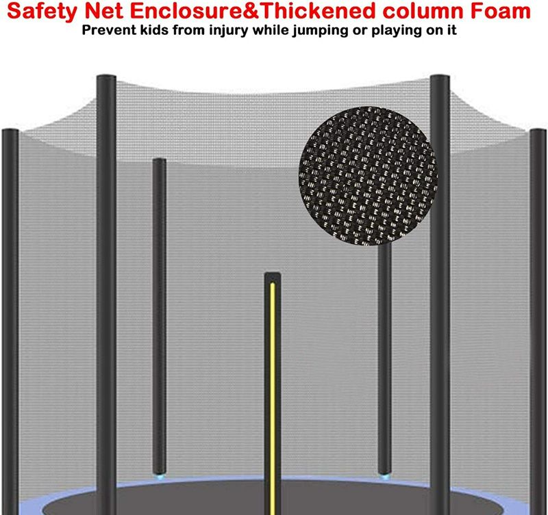 Photo 1 of Pro Trampoline with Safety Enclosure, 8Ft Heavy Duty Jumping Mat and Spring Cover Padding for Kids and Adults
