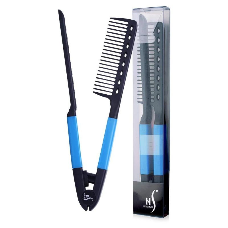 Photo 1 of BLUE HEAT RESISTANT FLAT ITON COMB WITH GRIP NEW