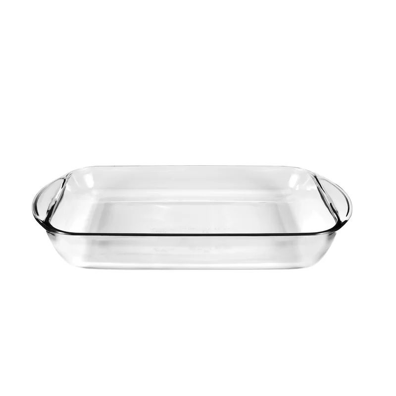 Photo 1 of Glad Clear Glass Oblong Baking Dish|2.3-Quart Nonstick Rectangular Bakeware Casserole Pan|Freezer-to-Oven and Dishwasher Safe, Medium