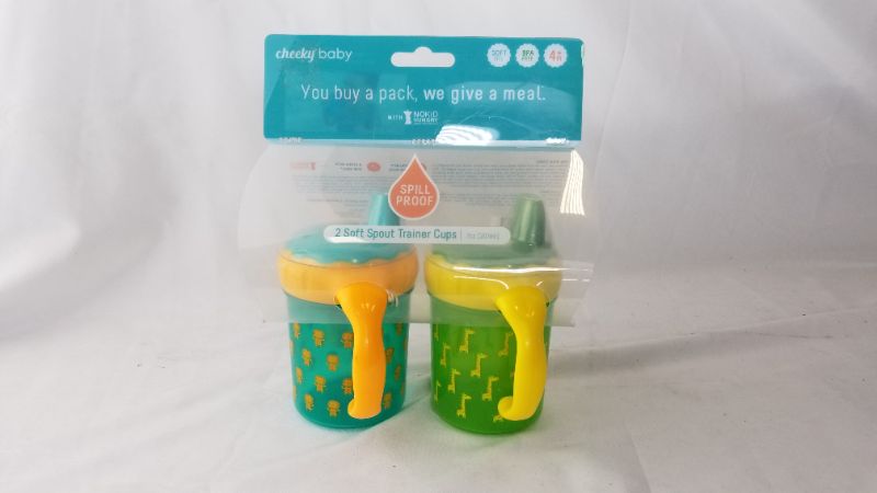 Photo 1 of Cheeky Baby 2 Pack Sippy Cups 7oz New 
