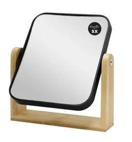 Photo 3 of Danielle Creations Vanity Mirror Bamboo Base Regular and 5x Magnification 