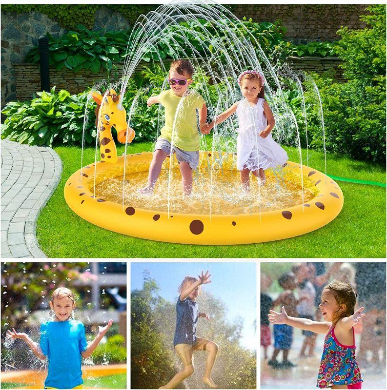 Photo 1 of AOLUXLM Kids Sprinkler Splash Pad - 67”Outdoor Summer Pad Toys, Sprinkler Pad for Toddlers, Girls Pool Toys for 3 4 5 6 Year Old Kids