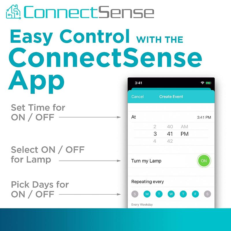 Photo 5 of ConnectSense EZ Wireless Smart Plug for Remote Control of Lights and Electrical Devices Wherever You are, Works with ConnectSense Smartphone App, Amazon Alexa and Google Home