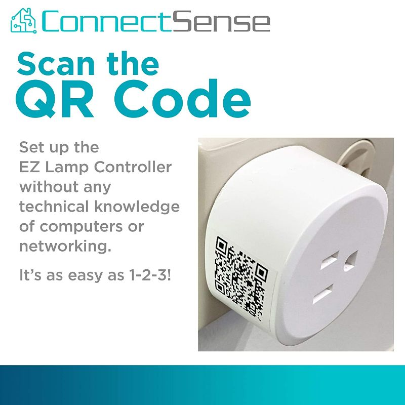 Photo 3 of ConnectSense EZ Wireless Smart Plug for Remote Control of Lights and Electrical Devices Wherever You are, Works with ConnectSense Smartphone App, Amazon Alexa and Google Home