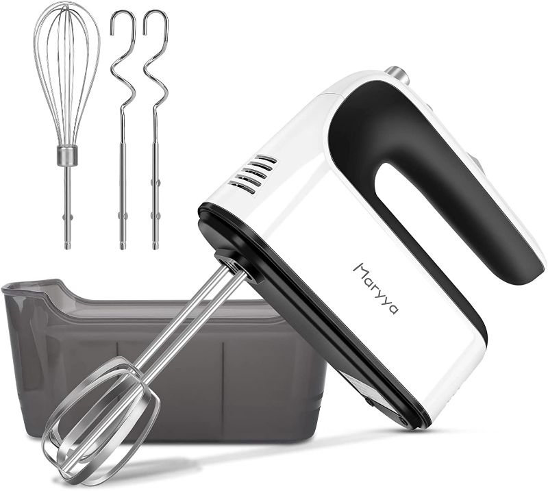 Photo 1 of Mixer Electric Handheld - 400W Ultra Power for 5 Speed with Turbo Boost, 5 Stainless Accessories in Storage Case - Essential Kitchenaid Hand Mixer Electric for Cake, Dough, Egg, Baking