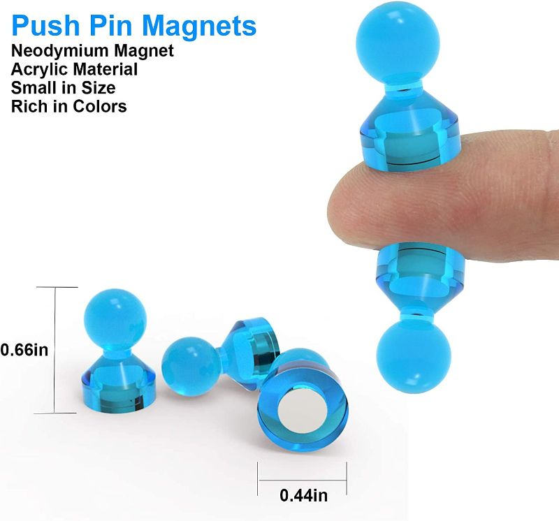 Photo 2 of Ant Mag Magnetic Push Pins Strong Push Pin Magnets for Fridge Whiteboards Calendars Maps in School & Office Pack of 18