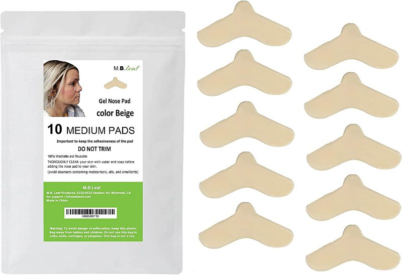 Photo 2 of 10 Pack CPAP Nose Pads - Nasal Pads for CPAP Mask - CPAP Supplies for CPAP Machine - Sleep Apnea Mask Comfort Pad - CPAP Cushions for Most Masks - (Fly Design) Color Beige (Medium)
