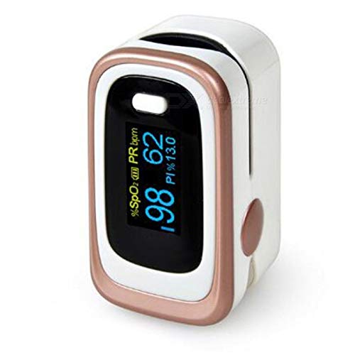 Photo 3 of Finger Pulse Oximeter -Blood Oxygen Saturation - Athletic and Aviation Pulse Oximeters, Respiratory Rate, PI Sleep Monitor? Batteries and Lanyard (Sleep Monitor - Rose Gold +