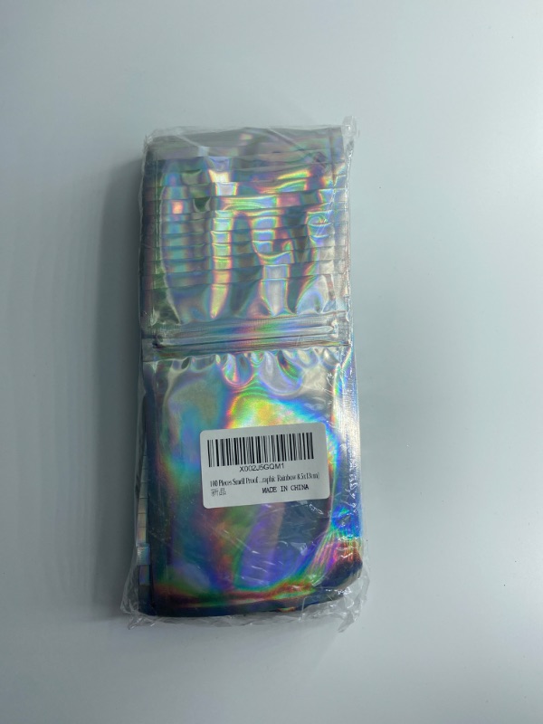 Photo 1 of 100 Pieces Resealable Smell Proof Bag 3.4x5.2 Various Size