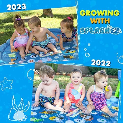 Photo 3 of SplashEZ 3-in-1 Splash Pad, Sprinkler for Kids and Wading Pool for Learning – Dog Sprinkler Pool, 60’’ Inflatable Water Summer Toys – “from A to Z” Outdoor Play Mat for Babies & Toddlers