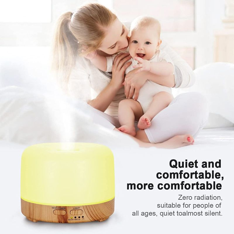 Photo 2 of Air Humidifier, LED Essential Oil Diffuser Save Space with Color Changing Ambient Light for Home for Bedroom(#2)