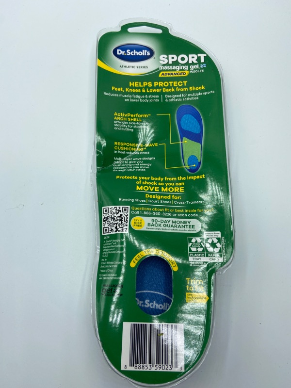 Photo 3 of Dr. Scholl's Athletic series, Advanced Sport Massaging Gel Insoles for Women's sizes 6-10, Multi-color