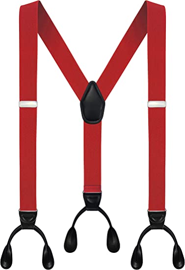 Photo 1 of Men's Y-Back 1.4 Inches Wide Button End Elastic Adjustable Suspenders