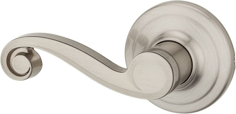 Photo 1 of Kwikset Lido Left-Handed Half-Dummy Lever with Microban Antimicrobial Protection in Satin Nickel (97880-680)