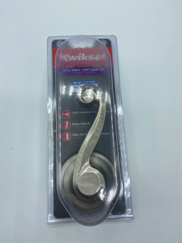 Photo 3 of Kwikset Lido Left-Handed Half-Dummy Lever with Microban Antimicrobial Protection in Satin Nickel (97880-680)