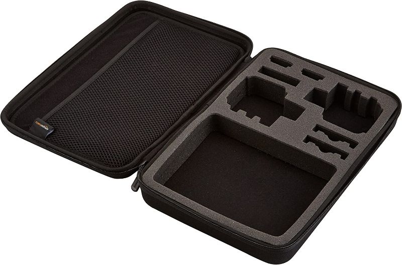 Photo 1 of Amazon Basics Large Carrying Case for GoPro And Accessories - 13 x 9 x 2.5 Inches, Black