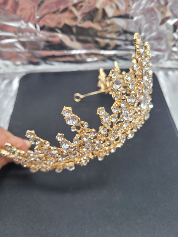 Photo 2 of CIEHER Queen Crown for Women Wedding Tiaras and Crowns Crystal Princess Crown Headband Birthday Tiara Prom Birthday Party Valentines Halloween Costume Hair Accessories for Women Girls