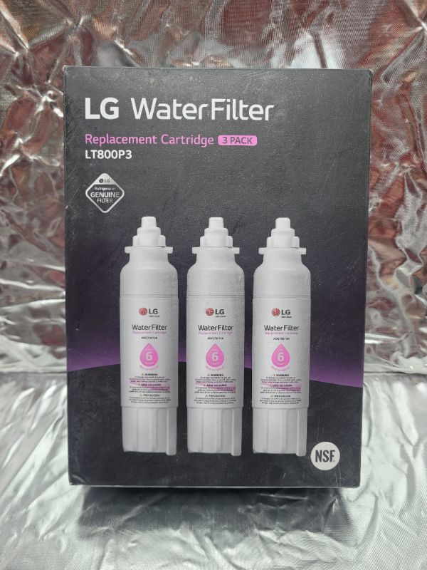 Photo 2 of LG LT800P3 - 6 Month / 200 Gallon Capacity Replacement Refrigerator Water Filter 3-Pack (NSF42 and NSF53*)