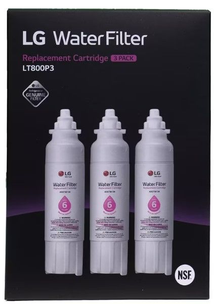 Photo 1 of LG LT800P3 - 6 Month / 200 Gallon Capacity Replacement Refrigerator Water Filter 3-Pack (NSF42 and NSF53*)